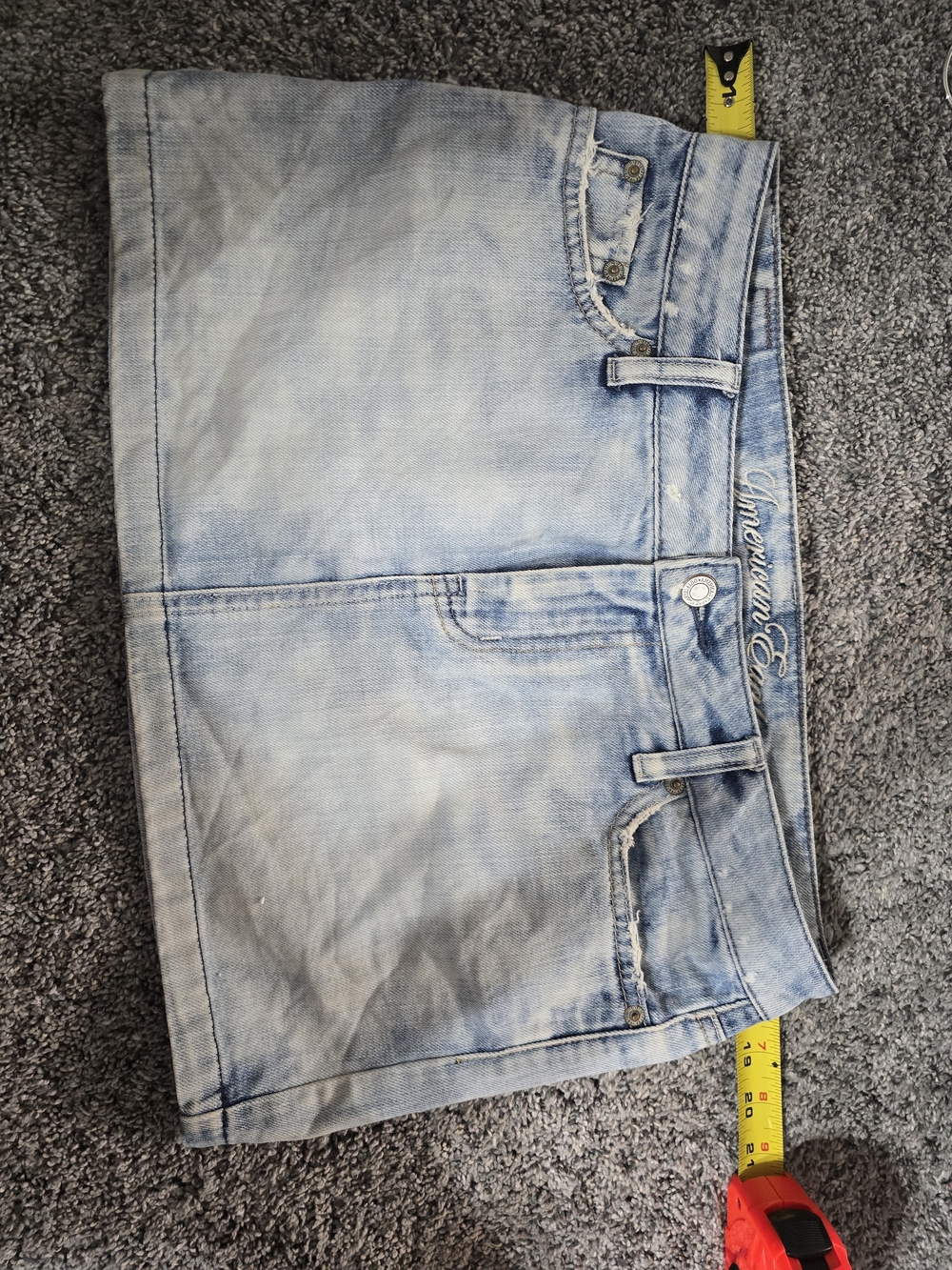 American Eagle Outfitters Light Wash Denim Mini Skirt